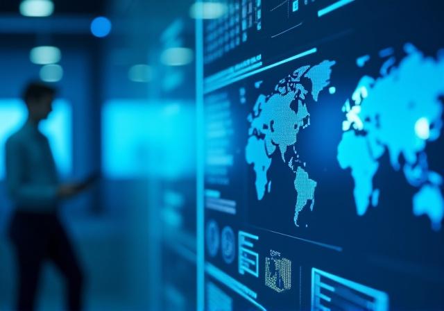 Logistics professional reviewing freight plan