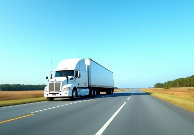 NSFH tractor trailer connecting regional distribution hubs