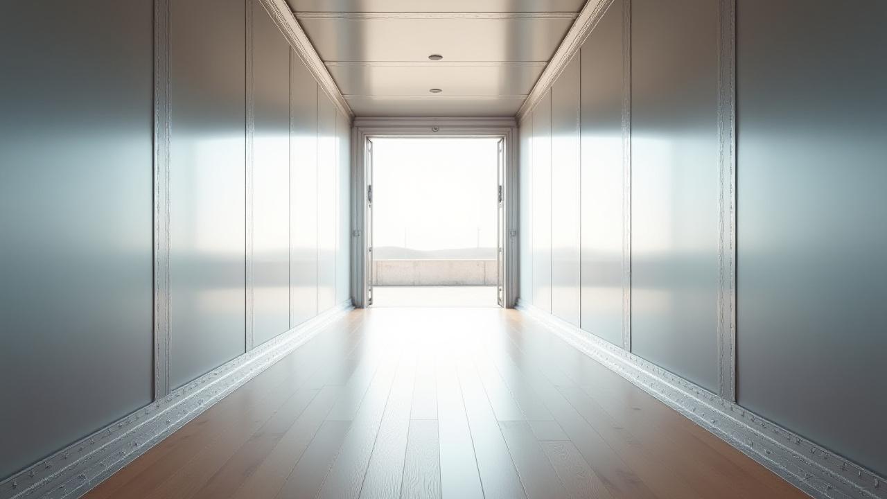 Clean interior of a 53 foot dry van trailer