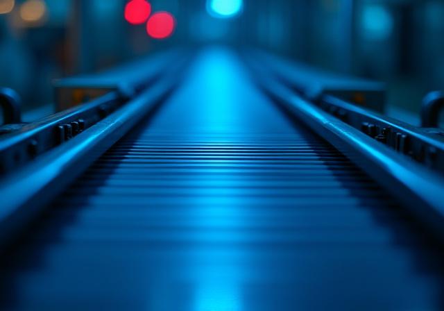 High-speed production line demonstrating just-in-time logistics efficiency